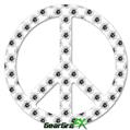 Kearas Daisies Black on White - Peace Sign Car Window Decal 6 x 6 inches