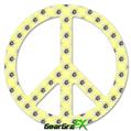 Kearas Daisies Yellow - Peace Sign Car Window Decal 6 x 6 inches