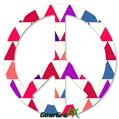 Triangles Berries - Peace Sign Car Window Decal 6 x 6 inches