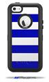 Psycho Stripes Blue and White - Decal Style Vinyl Skin fits Otterbox Defender iPhone 5C Case (CASE SOLD SEPARATELY)
