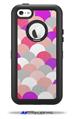 Brushed Circles Pink - Decal Style Vinyl Skin fits Otterbox Defender iPhone 5C Case (CASE SOLD SEPARATELY)