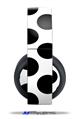 Vinyl Decal Skin Wrap compatible with Original Sony PlayStation 4 Gold Wireless Headphones Kearas Polka Dots White And Black (PS4 HEADPHONES  NOT INCLUDED)