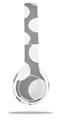 Skin Decal Wrap compatible with Beats Solo 2 WIRED Headphones Kearas Polka Dots Whtie On Gray (HEADPHONES NOT INCLUDED)