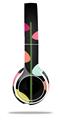 Skin Decal Wrap compatible with Beats Solo 2 WIRED Headphones Plain Leaves On Black (HEADPHONES NOT INCLUDED)