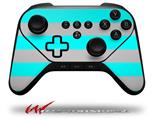 Psycho Stripes Neon Teal and Gray - Decal Style Skin fits original Amazon Fire TV Gaming Controller