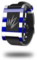 Psycho Stripes Blue and White - Decal Style Skin fits original Pebble Smart Watch (WATCH SOLD SEPARATELY)