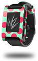 Kearas Polka Dots Pink And Blue - Decal Style Skin fits original Pebble Smart Watch (WATCH SOLD SEPARATELY)