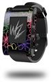 Kearas Flowers on Black - Decal Style Skin fits original Pebble Smart Watch (WATCH SOLD SEPARATELY)