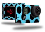 Kearas Polka Dots Black And Blue - Decal Style Skin fits GoPro Hero 4 Silver Camera (GOPRO SOLD SEPARATELY)