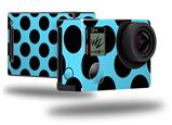 Kearas Polka Dots Black And Blue - Decal Style Skin fits GoPro Hero 4 Black Camera (GOPRO SOLD SEPARATELY)