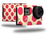 Kearas Polka Dots Pink On Cream - Decal Style Skin fits GoPro Hero 4 Black Camera (GOPRO SOLD SEPARATELY)