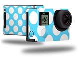 Kearas Polka Dots White And Blue - Decal Style Skin fits GoPro Hero 4 Black Camera (GOPRO SOLD SEPARATELY)