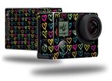 Kearas Hearts Black - Decal Style Skin fits GoPro Hero 4 Black Camera (GOPRO SOLD SEPARATELY)