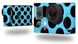 Kearas Polka Dots Black And Blue - Decal Style Skin fits GoPro Hero 3+ Camera (GOPRO NOT INCLUDED)