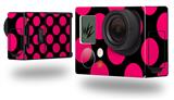 Kearas Polka Dots Pink On Black - Decal Style Skin fits GoPro Hero 3+ Camera (GOPRO NOT INCLUDED)