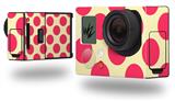 Kearas Polka Dots Pink On Cream - Decal Style Skin fits GoPro Hero 3+ Camera (GOPRO NOT INCLUDED)