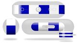 Decal Style Wrap Skin fits Beats Pill Plus Psycho Stripes Blue and White (BEATS PILL NOT INCLUDED)