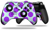Kearas Polka Dots Purple And Blue - Decal Style Skin fits Microsoft XBOX One ELITE Wireless Controller