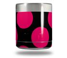 Skin Decal Wrap for Yeti Rambler Lowball - Kearas Polka Dots Pink On Black