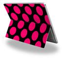 Kearas Polka Dots Pink On Black - Decal Style Vinyl Skin (fits Microsoft Surface Pro 4)