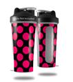 Decal Style Skin Wrap works with Blender Bottle 28oz Kearas Polka Dots Pink On Black (BOTTLE NOT INCLUDED)