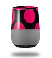 Decal Style Skin Wrap for Google Home Original - Kearas Polka Dots Pink On Black (GOOGLE HOME NOT INCLUDED)