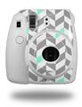 WraptorSkinz Skin Decal Wrap compatible with Fujifilm Mini 8 Camera Chevrons Gray And Seafoam (CAMERA NOT INCLUDED)