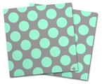 WraptorSkinz Vinyl Craft Cutter Designer 12x12 Sheets Kearas Polka Dots Mint And Gray - 2 Pack