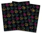 WraptorSkinz Vinyl Craft Cutter Designer 12x12 Sheets Kearas Peace Signs Black - 2 Pack