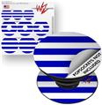 Decal Style Vinyl Skin Wrap 3 Pack for PopSockets Psycho Stripes Blue and White (POPSOCKET NOT INCLUDED)