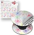 Decal Style Vinyl Skin Wrap 3 Pack for PopSockets Kearas Flowers on White (POPSOCKET NOT INCLUDED)