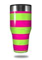Skin Decal Wrap for Walmart Ozark Trail Tumblers 40oz Psycho Stripes Neon Green and Hot Pink (TUMBLER NOT INCLUDED) by WraptorSkinz
