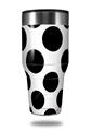 Skin Decal Wrap for Walmart Ozark Trail Tumblers 40oz Kearas Polka Dots White And Black (TUMBLER NOT INCLUDED) by WraptorSkinz