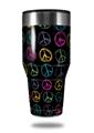 Skin Decal Wrap for Walmart Ozark Trail Tumblers 40oz Kearas Peace Signs Black (TUMBLER NOT INCLUDED) by WraptorSkinz