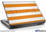 Laptop Skin (Large) - Psycho Stripes Orange and White