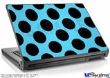 Laptop Skin (Large) - Kearas Polka Dots Black And Blue