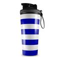 Skin Wrap Decal for IceShaker 2nd Gen 26oz Psycho Stripes Blue and White (SHAKER NOT INCLUDED)