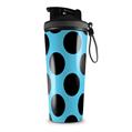 Skin Wrap Decal for IceShaker 2nd Gen 26oz Kearas Polka Dots Black And Blue (SHAKER NOT INCLUDED)
