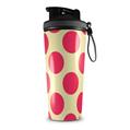 Skin Wrap Decal for IceShaker 2nd Gen 26oz Kearas Polka Dots Pink On Cream (SHAKER NOT INCLUDED)