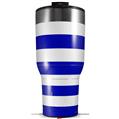 Skin Wrap Decal for 2017 RTIC Tumblers 40oz Psycho Stripes Blue and White (TUMBLER NOT INCLUDED)
