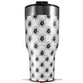 Skin Wrap Decal for 2017 RTIC Tumblers 40oz Kearas Daisies Black on White (TUMBLER NOT INCLUDED)