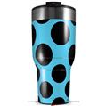 Skin Wrap Decal for 2017 RTIC Tumblers 40oz Kearas Polka Dots Black And Blue (TUMBLER NOT INCLUDED)