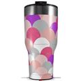 Skin Wrap Decal for 2017 RTIC Tumblers 40oz Brushed Circles Pink (TUMBLER NOT INCLUDED)