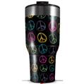 Skin Wrap Decal for 2017 RTIC Tumblers 40oz Kearas Peace Signs Black (TUMBLER NOT INCLUDED)