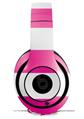 WraptorSkinz Skin Decal Wrap compatible with Beats Studio 2 and 3 Wired and Wireless Headphones Psycho Stripes Hot Pink and White Skin Only (HEADPHONES NOT INCLUDED)