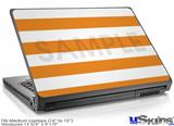 Laptop Skin (Medium) - Psycho Stripes Orange and White