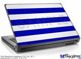 Laptop Skin (Medium) - Psycho Stripes Blue and White