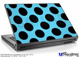 Laptop Skin (Medium) - Kearas Polka Dots Black And Blue