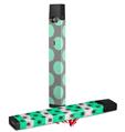Skin Decal Wrap 2 Pack for Juul Vapes Kearas Polka Dots Mint And Gray JUUL NOT INCLUDED