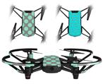 Skin Decal Wrap 2 Pack for DJI Ryze Tello Drone Kearas Polka Dots Mint And Gray DRONE NOT INCLUDED